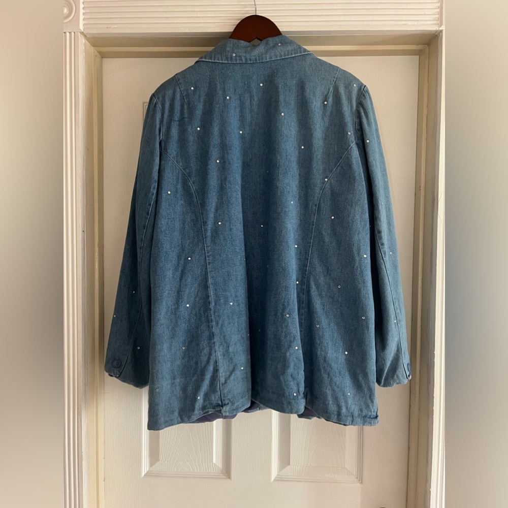 The Quacker Factory Denim Rhinestone Jacket - Picture 5 of 15